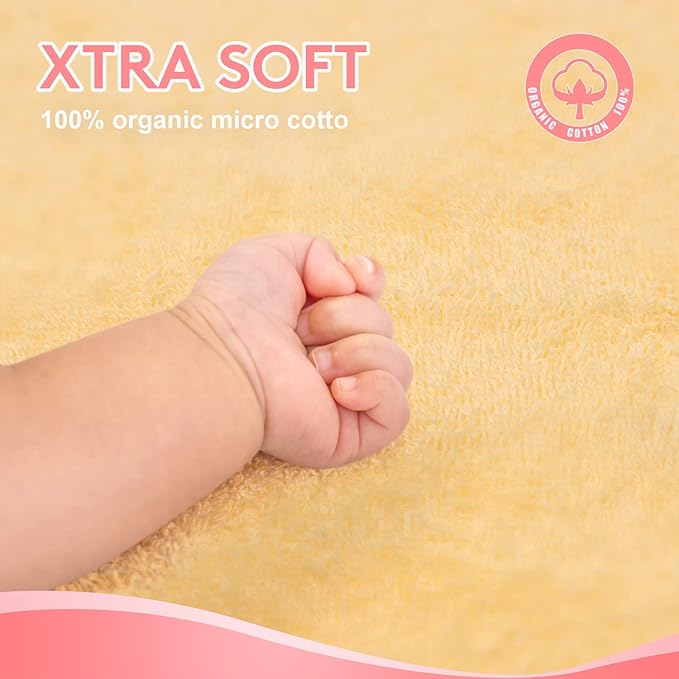 Hooded Towel for Kids 100% Cotton Ultra Soft with Unique Animal Design Large for Infants 3-10 Years (Fawn)