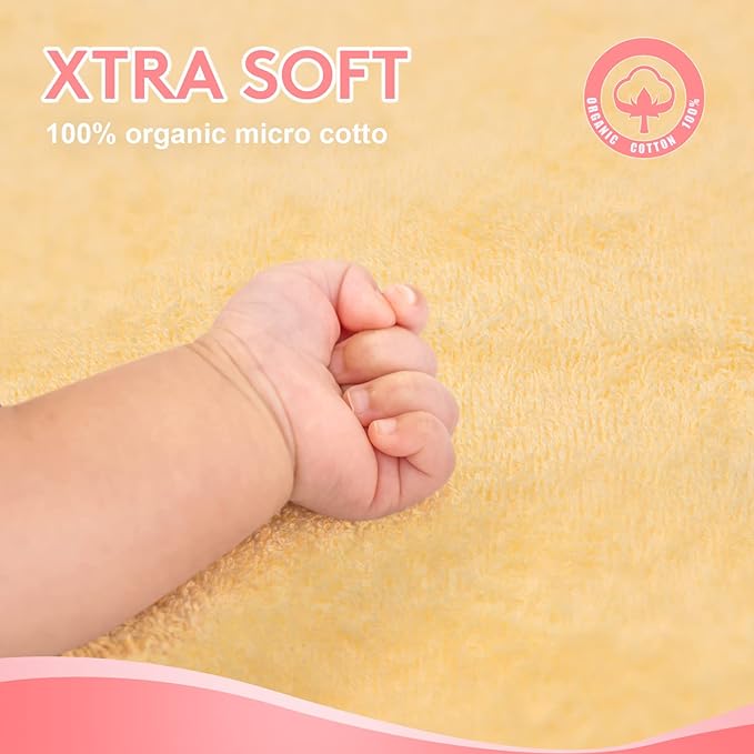 Hooded Towel for Kids 100% Cotton Ultra Soft with Unique Animal Design Large for Infants 3-10 Years (Tiger)