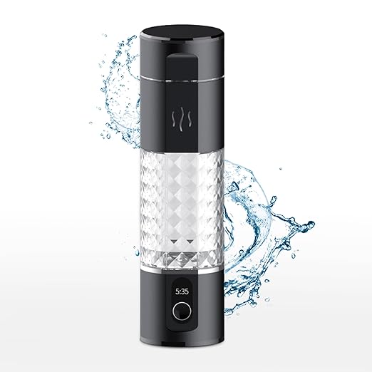 Hydrogen Water Generator, 5000ppb,290ml, Hydrogen Water Bottle, SPE and PEM Technology,Rechargeable Portable Hydrogen Water Machine Generator, 5Min Quick Electrolysis, zbfc3B