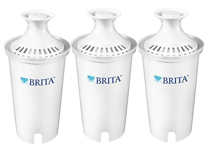 Brita XL Water Filter Dispenser for Tap and Drinking Water with 4 Standard Filters, Lasts 2 Months Each, 27-Cup Capacity, BPA Free, Gray