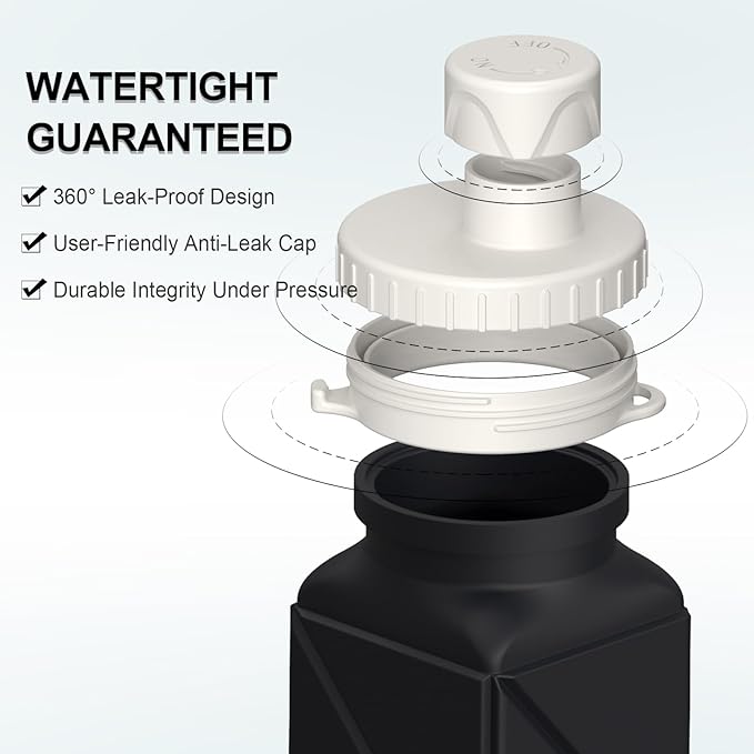 Collapsible Water Bottles, Silicone Foldable Portable Water Bottle 610ml, Lightweight Reusable Leakproof for Travel Camping Hiking Cycling Yoga Sports Outdoor