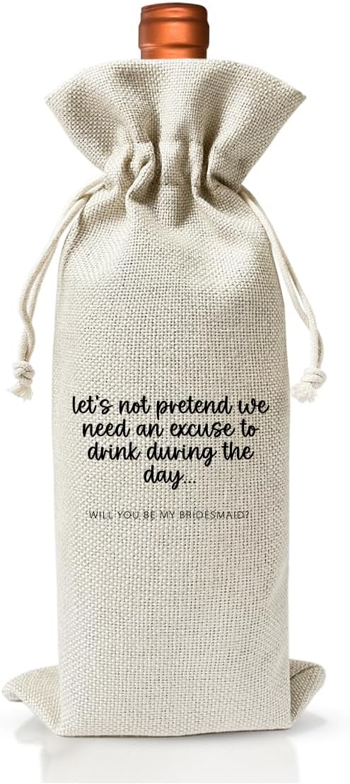 Bridesmaids Proposal Wine Bag Gift For BFF Best Friend, Wedding Party or Bachelorette Party or Bridal Shower Party Favor Supply Gift, Bridal Party Gift for Bridesmaid Boxes, Wedding or Engagement Gift