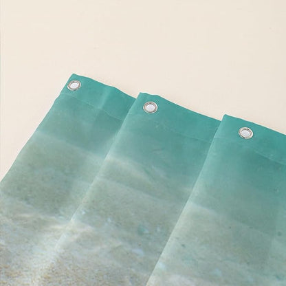 AILONEN Sea Turtle Shower Curtain,Beach Ocean Turtle Bath Curtain with 12 Plastic Hooks,Sea Animal Coast Shell Print Bath Curtain Polyester Waterproof 72" W*96" H