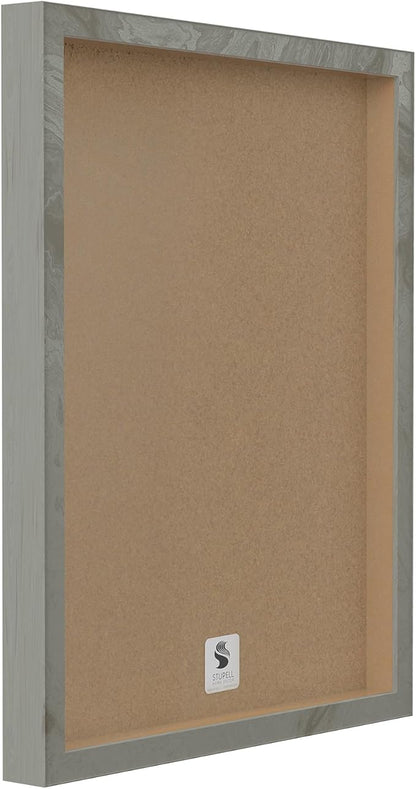 Stupell Industries cwp-367 Beach Knowledge Blue Aqua and White Planked Look Sign Wall Art, 24 x 30, Gray Framed