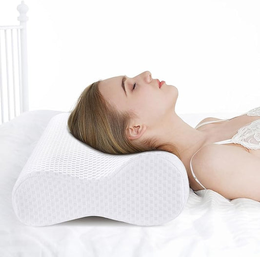 Cervical Pillow for Neck Pain Relief, Neck Pillow for Sleeping Neck and Shoulder Pain, Orthopedic Sleeping Pillow for Adults Kids, Ergonomic Contour Memory Foam Pillow