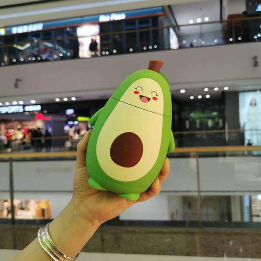RiToEasysports Avocado Water Bottle, Cartoon Avocado Glass Double Layer Cute Water Cup Portable Girl Drinking Cup Gifts with Portable Carrying Rope Avocado Water Bottle