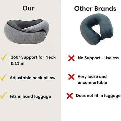 FAGOBYX Travel Pillow,Neck Pillow for Traveling,Airplane Pillow Flight Pillow,360° Travel Neck Pillows for Airplanes,Travel Neck Pillows for Airplanes,Travel Pillow,Neck Pillow (Black)