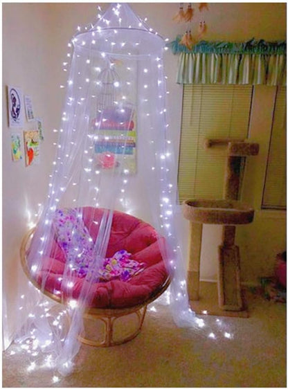 Eimilaly Bed Canopy Mosquito Net, Bed Canopy for Girls Room Decor - Insect Protection Hanging Canopy for Adults, Babies, Outdoor Camping, Green/No Opening