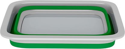 Wakeman Green 10L Collapsible Multiuse Wash Bin, 14.75” L x 10.75” W x 5” H
