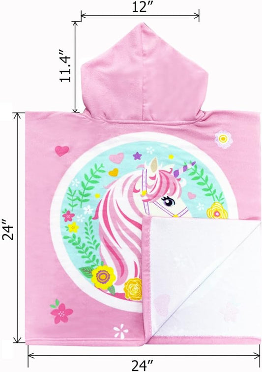 NovForth Bath Towel for Toddler Boys, Pool Hooded Towel for Kids, Hooded Bath Beach Towel Poncho for Bath/Pool/Beach Swim Cover
