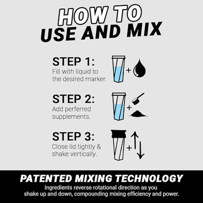 HELIMIX 2.0 Vortex Blender Shaker Bottle Holds upto 28oz | No Blending Ball or Whisk | USA Made | Portable Pre Workout Whey Protein Drink Shaker Cup | Mixes Cocktails Smoothies Shakes | Top Rack Safe