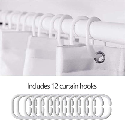 Feelyou Whale Shower Curtain Cute Whale Fabric Shower Curtain for Kids Boys Girls Blue Ocean Theme Bathroom Waterproof Accessories with 12 Hooks Ocean Animal Curtains,72x72 Inches