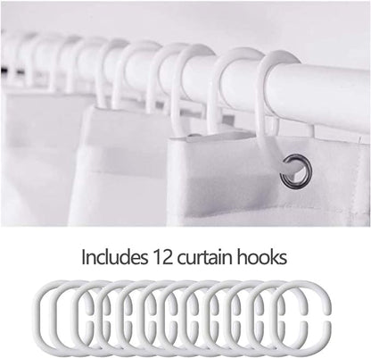 Feelyou Cute Cat Shower Curtain Kids Black White Cat Fabric Shower Curtain 3D Print Bathroom Waterproof Accessories with 12 Hooks for Women Men Flower Pattern Curtains,72x84 Inches