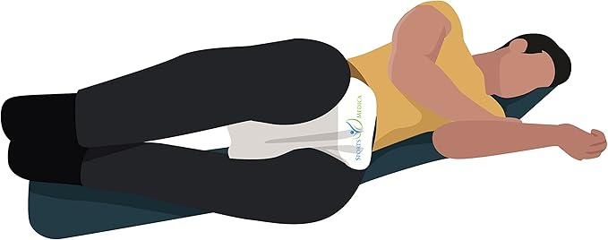 Doctor Developed Knee Pillow for Side Sleepers - Memory Foam Leg Side Sleeper Pillow, Sciatica Pain & Back Pain Relief - Leg Pillow with Strap to Support Spine Alignment - Orthopedic Hip Pillow