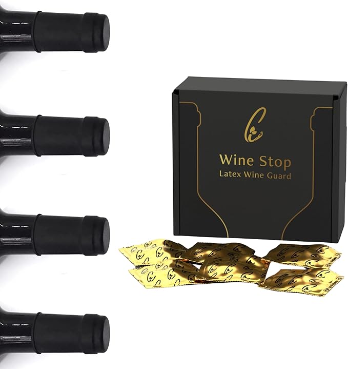 Latex Wine Stopper, Ultimate Protection for Wine Bottles, Keeps Wine Fresh - Made of Food Grade Latex for Wine and Beverages, Unique Gift for Wine Lovers (Pack of 6)