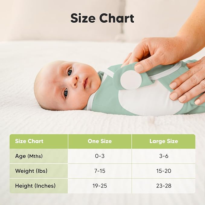 Baby Swaddle Sleep Sacks with Zipper - 3-Pack Newborn Swaddle Sack, Baby Swaddles Sleep Sack 3-6 Months, Wearable Blanket Baby, Baby Swaddle Blanket Wrap, Swaddle Sack, Easy Change Swaddle (Sage, L)