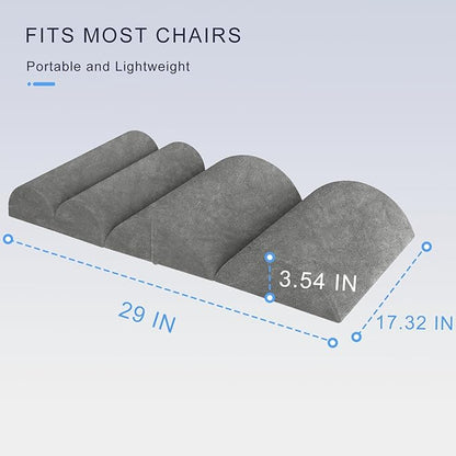 Lumbar Support Pillow for Office Chair,Computer/Desk Chair,Full Back Pillow for Back Support Soft Pain Relief with Adjustable Neck Support,Patented 2+2 Semi-Circular Back Cushion for Chair