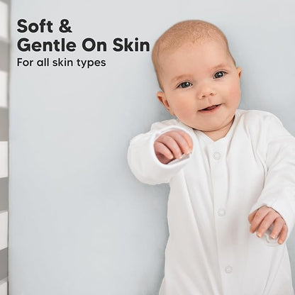 2-Pack Organic Crib Sheets for Boys, Girls - Jersey Fitted Crib Sheet, Baby Crib Sheets Neutral, Crib Mattress Sheet, Cotton Crib Sheets, Breathable Crib Sheet, Baby Mattress Sheets (Hazy Blue)