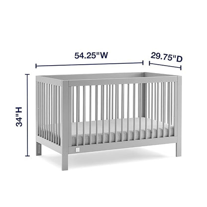 GAP babyGap Charlie 6-in-1 Convertible Crib - Greenguard Gold Certified, Grey