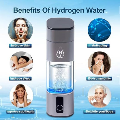 Hydrogen Water Bottle, Portable Hydrogen Water Bottle Generator with 5000ppb Hydrogen Water Ionizer Machine