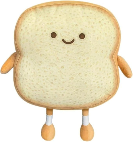 Toast Bread Plush Pillow Toy Bread Doll Funny Cute Food Plushies Stuffed Animal Soft Birthday Party Xmas Gifts 12in (Toast Bread, OneSize)