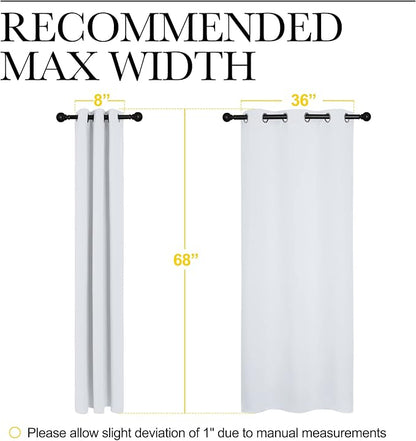 NICETOWN Room Darkening Draperies Curtains Panels, Window Treatment Thermal Insulated Grommet Room Darkening Curtains/Drapes for Bedroom (Greyish White, 2 Panels, 42 by 68)