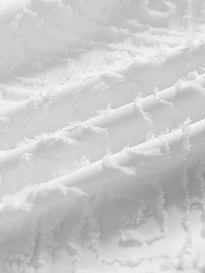 Tufted Bed Skirt Queen Size, Ruffled Bed Skirt with Split Corners, Queen Bed Skirt 16 Inch Drop, Boho Queen Size Bed Skirt White for Ruffled Bed Skirts, Bed Skirt Queen Size