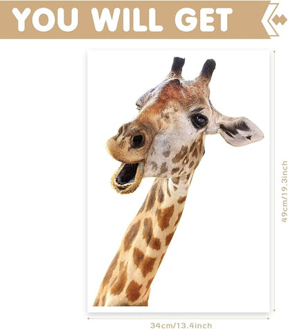 Giraffe Wall Decal Peel and Stick Funny Giraffe Stickers Gift for Friends Kids Room Funny Wall Window Decor Fridge Closet Stickers Decoration