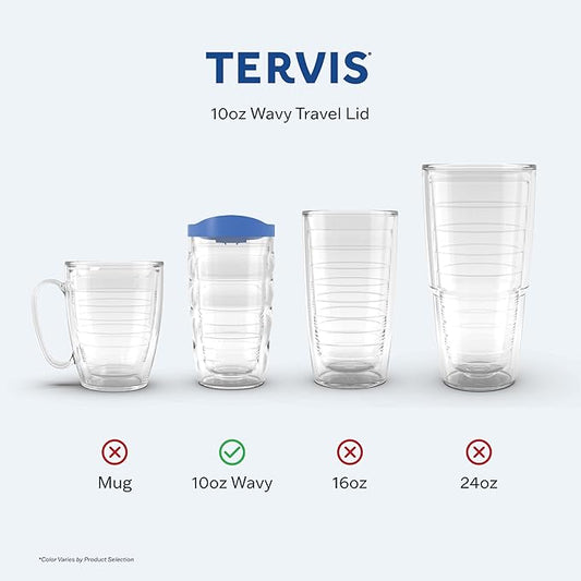 Tervis Travel Lid Made in USA Double Walled Insulated Tumbler Travel Cup Keeps Drinks Cold & Hot, Fits 10oz Tumblers, Pink