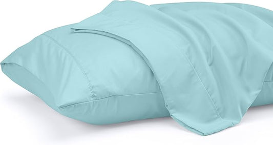 Utopia Bedding Queen Pillow Cases - 2 Pack - Envelope Closure - Soft Brushed Microfiber Fabric - Shrinkage and Fade Resistant Pillow Covers 20 X 30 Inches (Queen, Spa Blue)