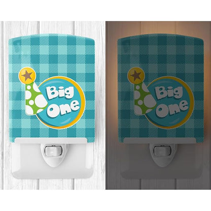 Caroline's Treasures BB6824CNL Boy Big One Ceramic Night Light Compact, UL-Certified, Ideal for Bedroom, Bathroom, Nursery, Hallway, Kitchen, 6x4x3, Multicolor