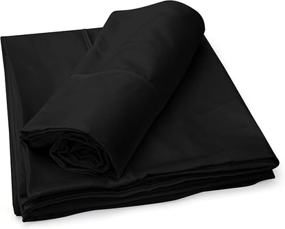 Utopia Bedding Body Pillow Cases - 2 Pack - Envelope Closure - Soft Brushed Microfiber Fabric - Shrinkage and Fade Resistant Pillow Covers 21 X 54 Inches (Body, Black)