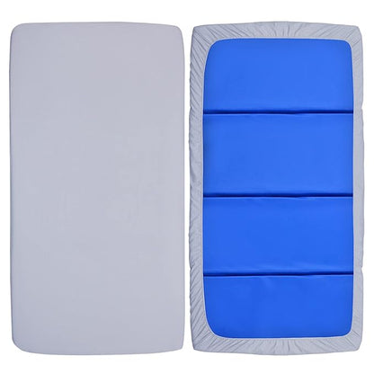 Nap Mat Sheet 24" x 48" x 4" Fitted Elastic Corners Preschool Day Care Rest Nap Mat Cover, Soft & Breathable Baby Sheets for Regalo My Cot Portable Toddler Bed and Joovy Travel Cot, Gray
