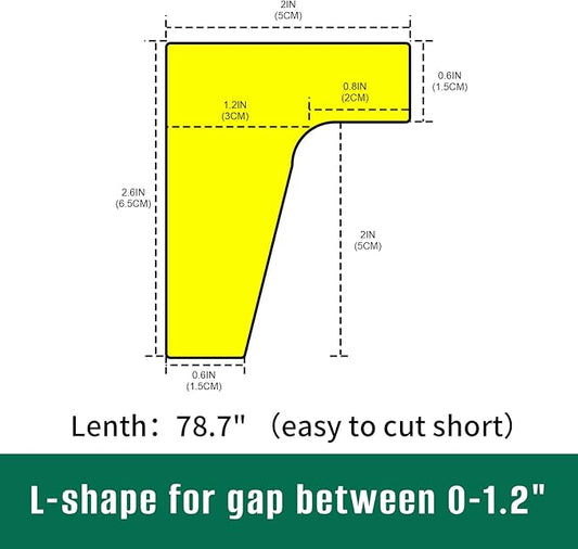 Bed Filler for Headboard, Suitable for Gap 0-1.2" of King Queen Twin Bed, 78.7'' Long Wedge Sleeping Pillow, Foam Bed Mattress Gap Filler