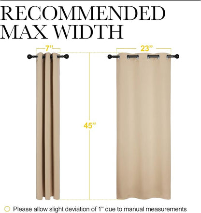 NICETOWN Room Darkening Curtain Panels for Living Room, Thermal Insulated Grommet Room Darkening Draperies/Drapes for Window (Biscotti Beige, 2 Panels, W29 x L45 -Inch)
