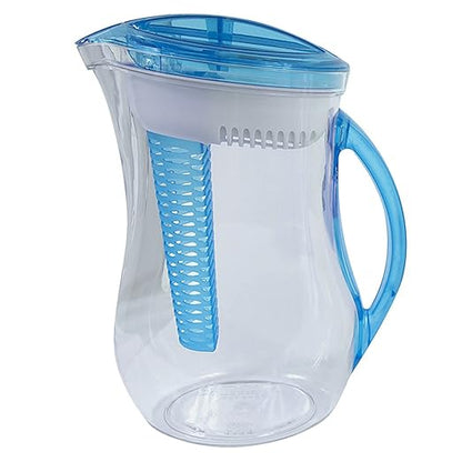 Cool Gear 2 Pack 10 Cup Infuser Filter Pitcher Natural Water Filtration System Plus Fruit Tea Flavor Infusion Reusable Dispenser