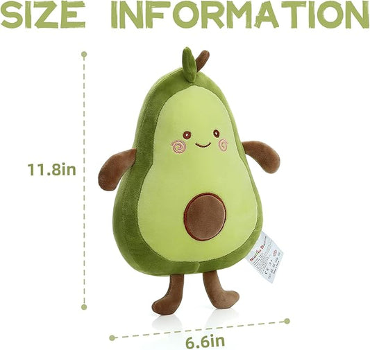 Niuniu Daddy Avocado Stuffed Animal 11.5 inch Plushies Squishy Snuggle Plush Toys Soft Kawaii Food Shaped Plushie Fruit Series Hugging Pillow for Kids/Toddlers/Teen