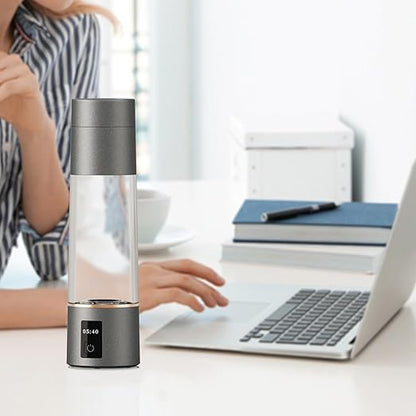 Hydrogen: The ultimate on-the-go hydrogen water bottle - 4000ppb High Output, Odorless & Chlorine-Free, Advanced PEM/SPE Technology, Durable, and Rechargable (Slate Gray)