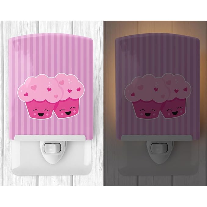 Caroline's Treasures BB9135CNL Muffins Ceramic Night Light Compact, UL-Certified, Ideal for Bedroom, Bathroom, Nursery, Hallway, Kitchen, 6x4x3, Multicolor