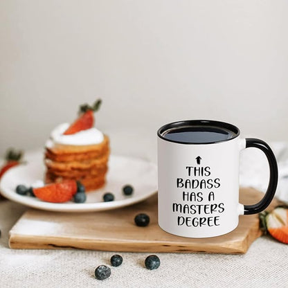 Maustic Graduation Gifts for Her Him, Masters Degree Graduation Gifts, This Badass Has a Masters Degree Coffee Mug, College Graduation Gifts for Daughter Son Friends, Funny Graduation Cups Mug, 11 Oz