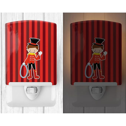Caroline's Treasures BB8702CNL Circus Trainer Ceramic Night Light Compact, UL-Certified, Ideal for Bedroom, Bathroom, Nursery, Hallway, Kitchen, 6x4x3, Multicolor