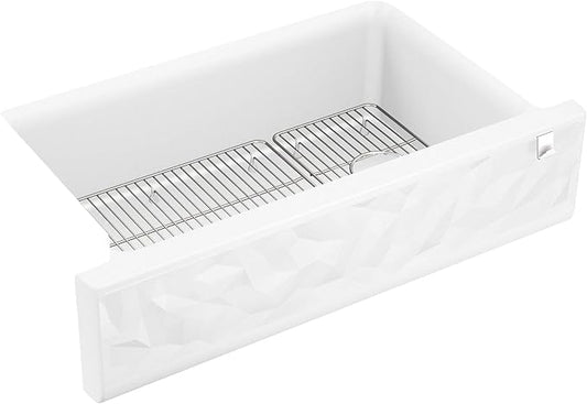 Cairn Undermount Single-bowl Farmhouse Kitchen Sink With Faceted Design