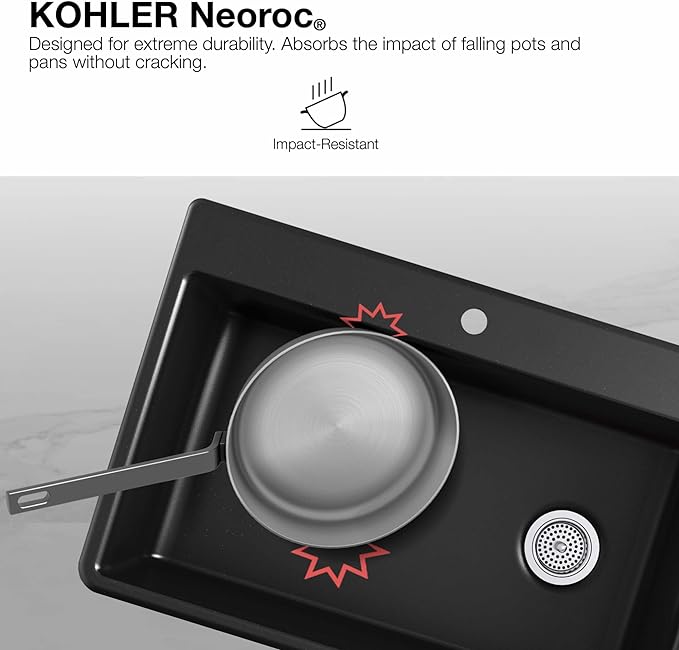 KOHLER K-8206-CM2 Cairn Sink, 33 in, Matte Brown