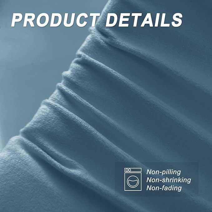 WdFour Bed Wedge pillow, close off Headboard, wall and Mattress Gap. incline, slanted sweat-proof pillow for neck and back pain relief anti-snoring for comfortable sleeping.(Smoky blue,39Wx10Dx6H)