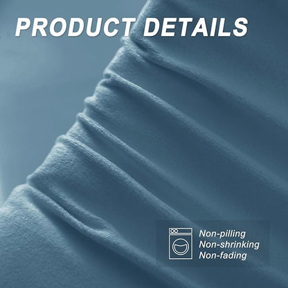 WdFour Bed Wedge pillow, close off Headboard, wall and Mattress Gap. incline, slanted sweat-proof pillow for neck and back pain relief anti-snoring for comfortable sleeping.(Smoky blue,39Wx10Dx6H)