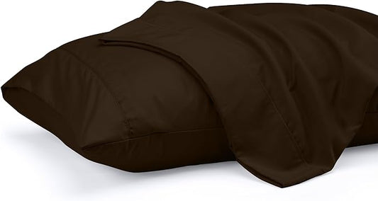 Utopia Bedding Queen Pillow Cases - 2 Pack - Envelope Closure - Soft Brushed Microfiber Fabric - Shrinkage and Fade Resistant Pillow Covers 20 X 30 Inches (Queen, Brown)