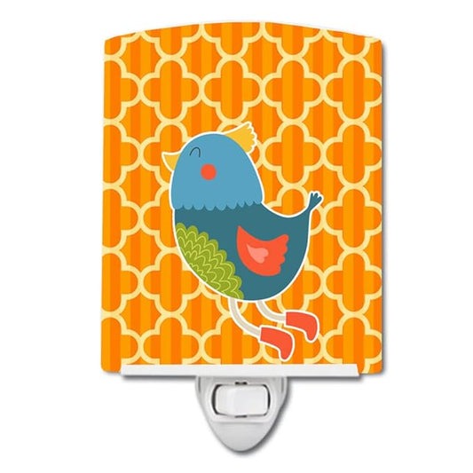 Caroline's Treasures BB6776CNL Bird Ceramic Night Light Compact, UL-Certified, Ideal for Bedroom, Bathroom, Nursery, Hallway, Kitchen, 6x4x3, Multicolor