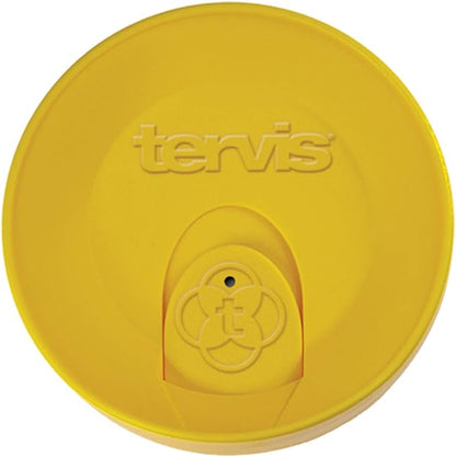 Tervis Travel Lid Made in USA Double Walled Insulated Tumbler Travel Cup Keeps Drinks Cold & Hot, Fits 10oz Tumblers, Yellow