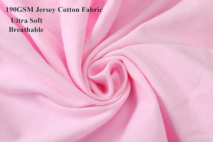Bassinet Sheets Compatible with Dream On Me Traveler/Skylar/Seashell/Lotus Bassinet, INFANS, Maydolly and Evolur Stellar Bassinet, 2 Pack Fitted Sheets, 100% Jersey Knit Cotton, Floral and Pink