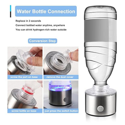 Hydrogen Water Bottle with PEM SPE Technology, Portable Hydrogen Water Bottle Generator, Hydrogen Water Machine for Home, Travel, Work, Gym, Outdoor, Healthy Lifestyle